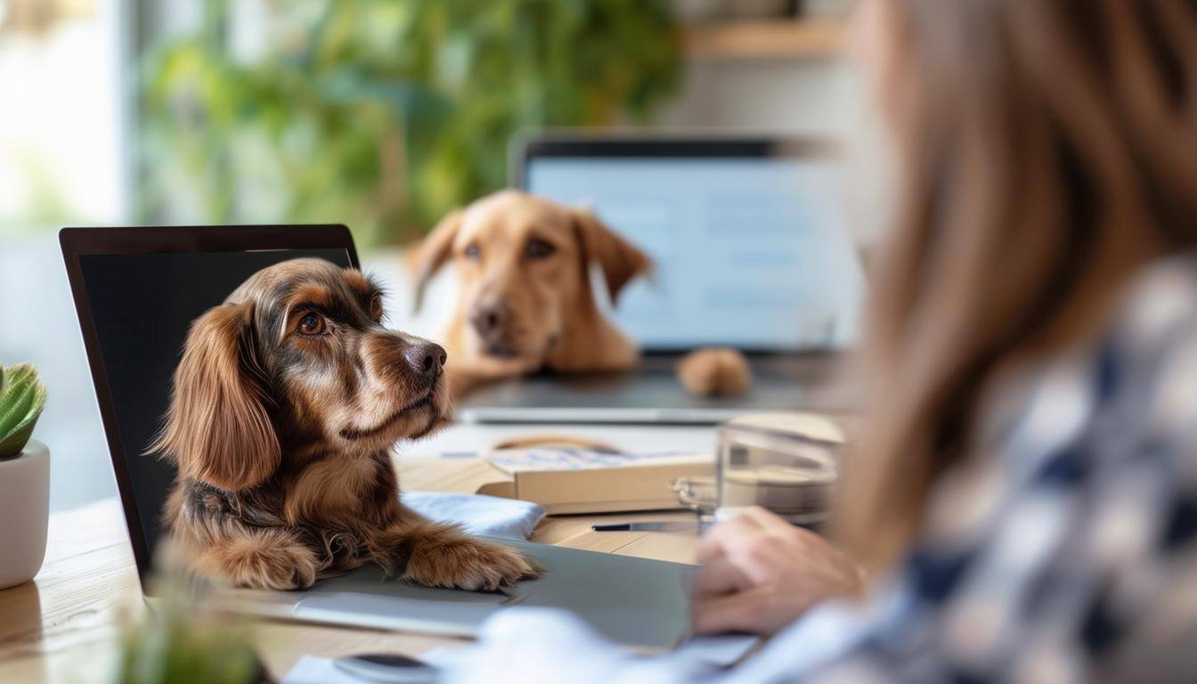 Pet owner booking a meeting online