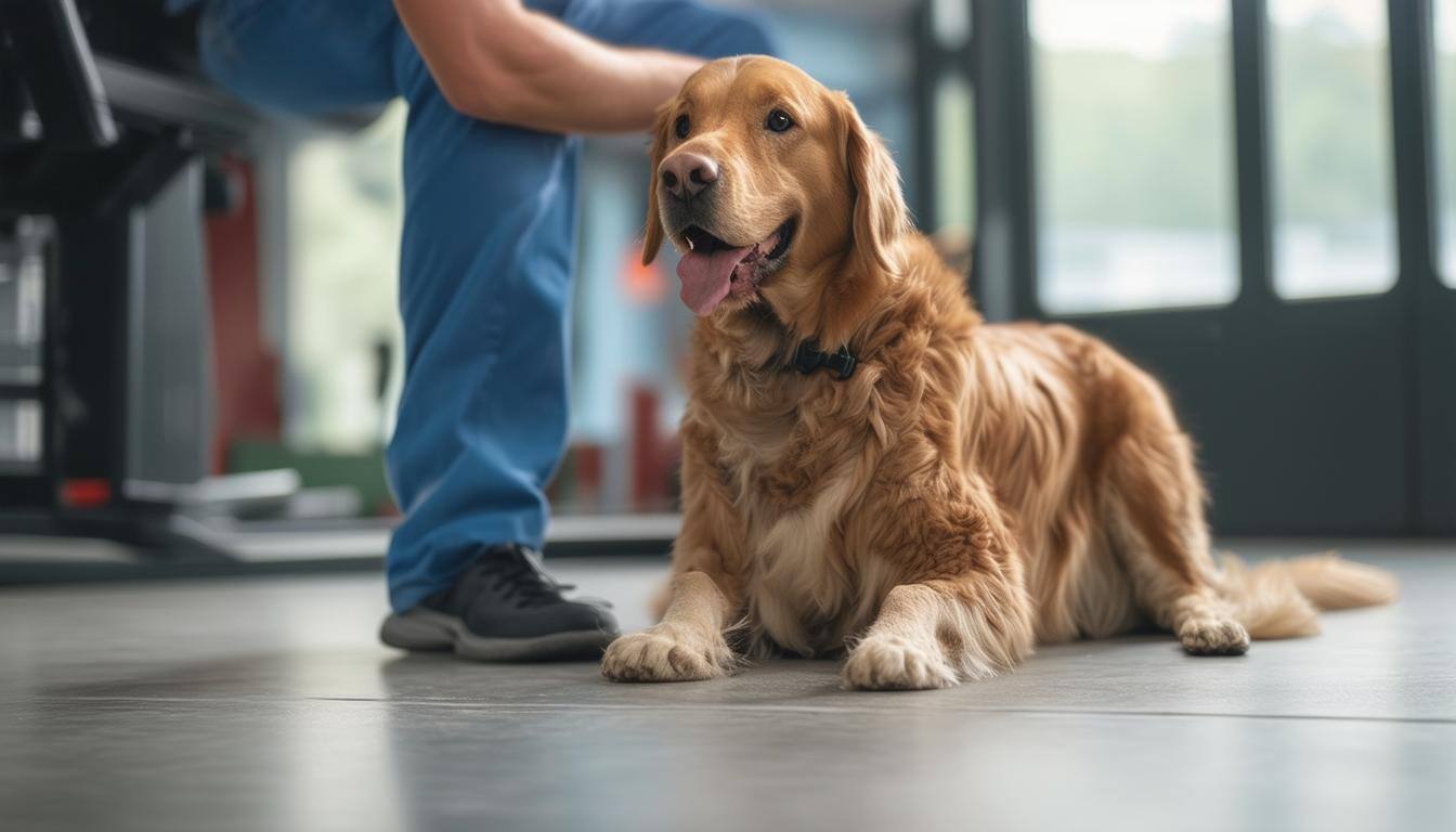 Trainer working with a dog